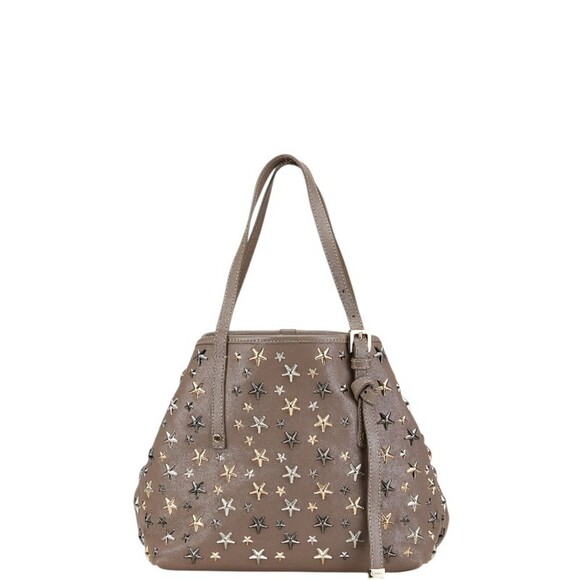 JIMMY CHOO Gray Leather Tote Bag - Picture 1 of 7